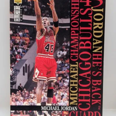 Sale Photo Thumbnail #866: 1995-96 Upper Deck Collector's Choice Michael Jordan "He's Back" basketball trading card #45.