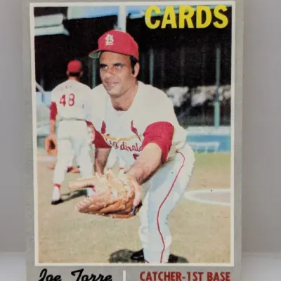 Sale Photo Thumbnail #726: 1970 Topps Joe Torre baseball card (#630) featuring him as catcher/first base for the St. Louis Cardinals in good condition with minor corner wear.