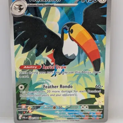 Sale Photo Thumbnail #679: Toucannon full-art illustration rare Pokémon trading card #094/084 from the 2024 Twilight Masquerade expansion, in near-mint condition.