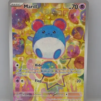 Sale Photo Thumbnail #722: Pokémon Trading Card Game Marill full-art illustration rare card, #232/217 from the Scarlet & Violet series.