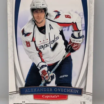 Sale Photo Thumbnail #488: Hot Prospects Alexander Ovechkin Washington Capitals trading card featuring a action photo of Ovechkin on the ice.