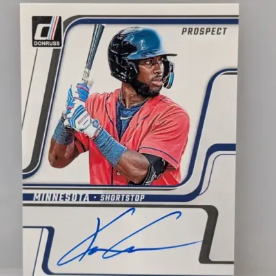 Sale Photo Thumbnail #414: Donruss baseball card featuring Kaelen Culpepper prospect autograph for the Minnesota Twins.