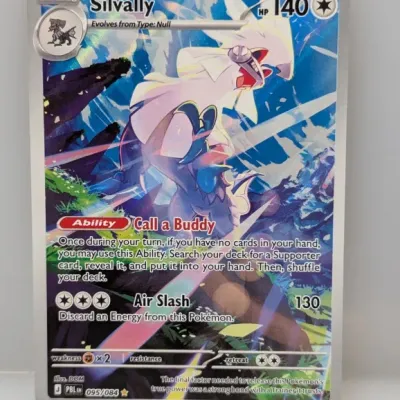Sale Photo Thumbnail #669: Silvally full-art rare Pokémon trading card (#095/084) from the Pokémon TCG, featuring holographic foil artwork.