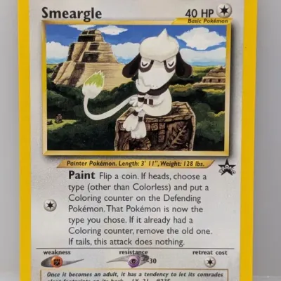 Sale Photo Thumbnail #354: Smeargle Black Star Promo Pokémon card #32, illustrated by Tomokazu Komiya, copyrighted 1995-2001.