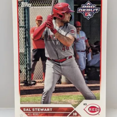 Sale Photo Thumbnail #473: Topps Pro Debut baseball card featuring Sal Stewart of the ACL Reds in excellent condition.