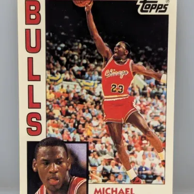 Sale Photo Thumbnail #884: 1990-91 Topps Michael Jordan #126 Chicago Bulls basketball card in clean condition.