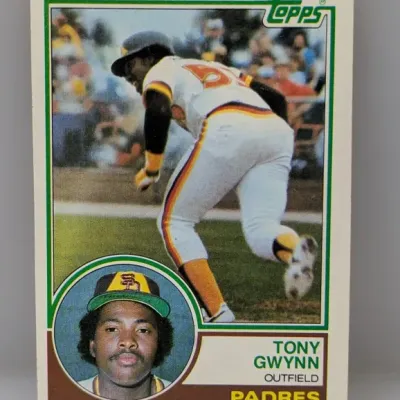 Sale Photo Thumbnail #483: 1983 Topps Tony Gwynn rookie baseball card #482 featuring the San Diego Padres outfielder.