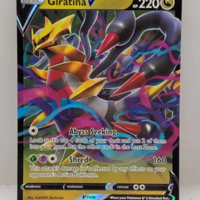 Sale Photo Thumbnail #710: Pokémon Trading Card Game Giratina V black star promo card, number SWSH259, featuring full-art illustration.
