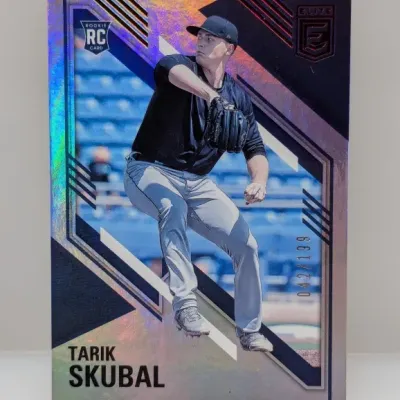 Sale Photo Thumbnail #546: Panini Elite Extra Edition Tarik Skubal rookie baseball card, serial-numbered 042/199.