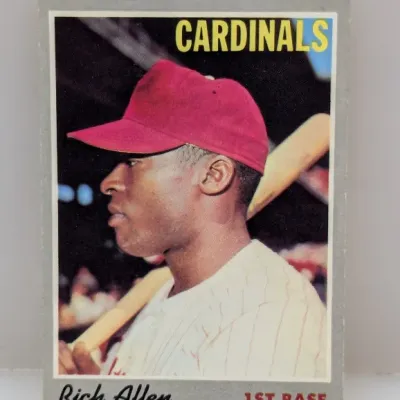 Sale Photo Thumbnail #610: 1970 Topps Rich Allen #230 baseball card featuring the St. Louis Cardinals first baseman.
