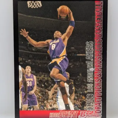 Sale Photo Thumbnail #430: 2005-06 Bowman Draft Picks & Prospects Kobe Bryant Los Angeles Lakers basketball trading card.