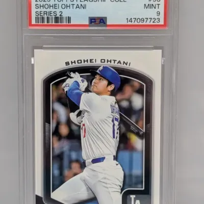 Sale Photo Thumbnail #79: PSA 9 Mint graded 2025 Topps Flagship Collection Series 2 Shohei Ohtani baseball card #98.