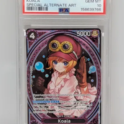 Sale Photo Thumbnail #100: PSA-graded 10 Gem Mint One Piece EB03 Koala Special Alternate Art trading card #042.