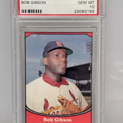 Sale Photo Thumbnail #73: 1990 Pacific Legends Bob Gibson #28 trading card, graded PSA GEM MT 10.