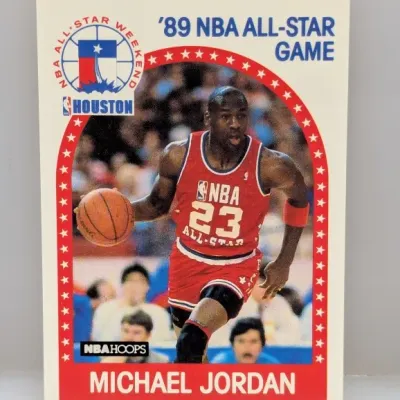 Sale Photo Thumbnail #904: 1989-90 NBA Hoops Michael Jordan '89 NBA All-Star Game basketball trading card #21.