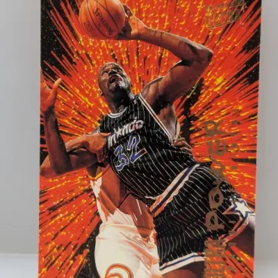 Sale Photo Thumbnail #682: 1994-95 Fleer Ultra Power Shaquille O'Neal insert trading card #8 featuring the Orlando Magic star.