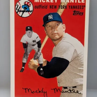 Sale Photo Thumbnail #926: Mickey Mantle 1960 Topps baseball card #350 in well-preserved vintage condition.