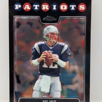 Sale Photo Thumbnail #255: 2008 Topps Chrome Black Refractor Tom Brady NFL MVP football card #1.