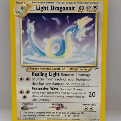 Sale Photo Thumbnail #540: Pokémon Light Dragonair trading card (#22/105) from the Neo Destiny set, released in 2002.