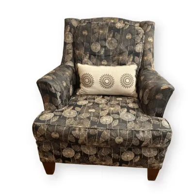 Smith Brothers of Berne Wingback Armchair with Arm Caps