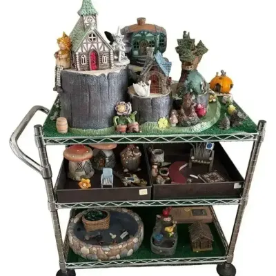 Fiddlehead Fairy Garden Miniature Village House Figurines