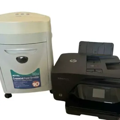 HP OfficeJet Pro 6975 All-In-One Printer Royal Paper Shredder