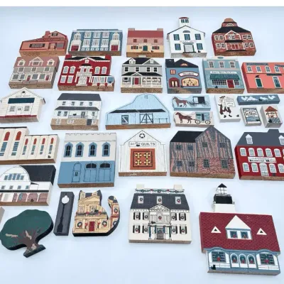 The Cat's Meow Village Vintage Wooden Village Replicas
