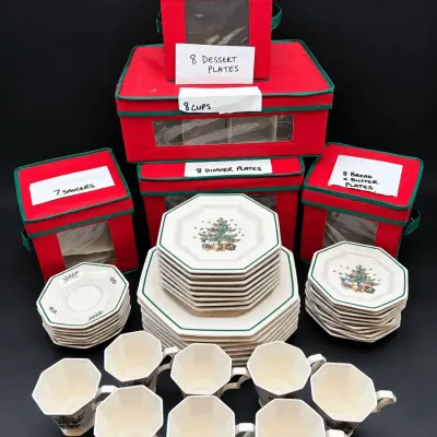 Nikko Christmastime Classic Collection Dinnerware Holiday Plates Coffee Cups