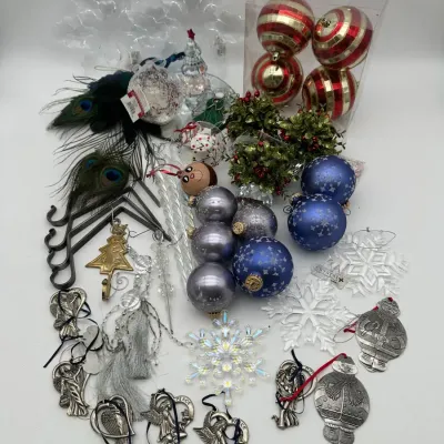 Ganz Crystal Impressions Ornaments Pewter Angels Shatterproof Baubles Mistletoe