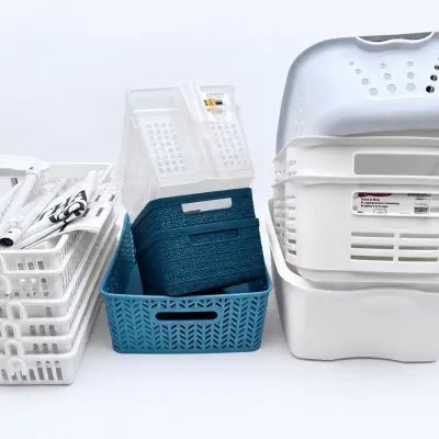 Rubbermaid Plastic Storage Bins Baskets