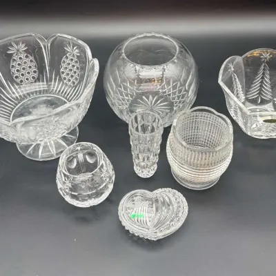 Waterford, Fostoria, Galway Irish Crystal, Lead Crystal Bowls & Dishes
