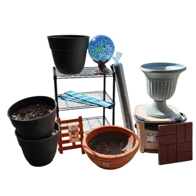 Suncast Vigoro Garden Planter Pots Gazer Ball Yard Utility