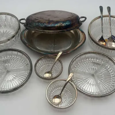 Leonard, Raimond Silver Plate, Lead Crystal, Serving Bowls & Dishes