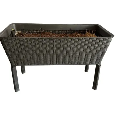 Keter Raised Garden Bed Self Watering Rattan Planter Box