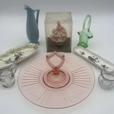 Crown Staffordshire, Indiana Glass, USA Pottery, Porcelain & Collectibles