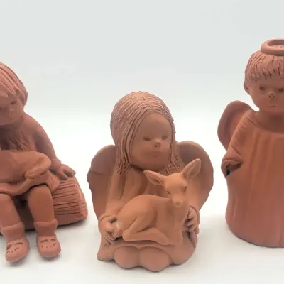 Ann Entis Terracotta Pottery, Limited Edition Signed Clay Figurines