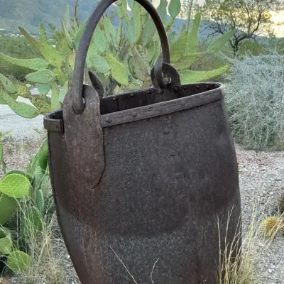 Antique Large Mining Ore Bucket