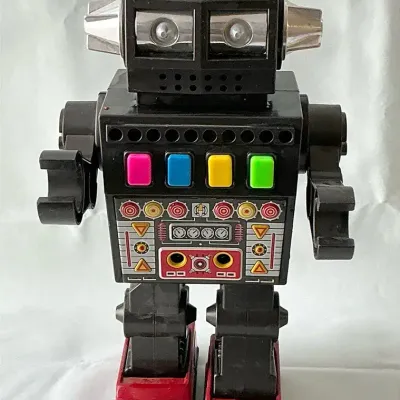 Vintage Yonezawa Japan Battery Operated Talking Robot Toy