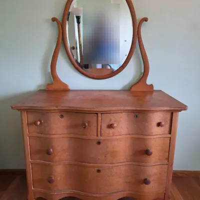 Antique Birdseye Maple Dresser 