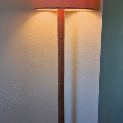 Vintage Wooden Floor Lamp 