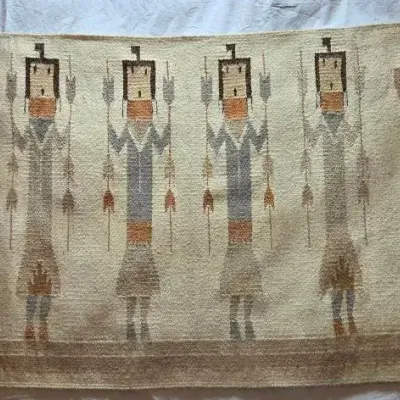 Vintage Domingo Wool Yei Rug