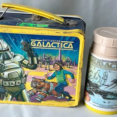 1978 Battlestar Galactica Aladdin Metal Lunchbox with Matching Thermos