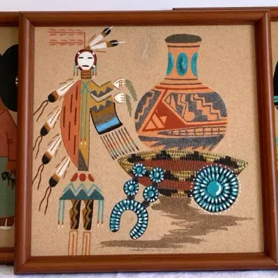 Trio of Sand Paintings