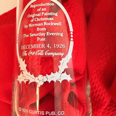 Vintage Coca-Cola Norman Rockwell Christmas Glasses - Set of 6