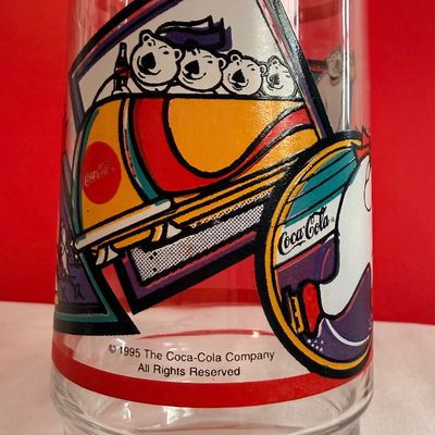 Set of 6 Vintage Coca-Cola Drinking Glasses - FIFA 1994 World Cup & Active Polar Bears