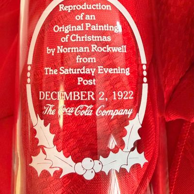 Vintage Coca-Cola Norman Rockwell Christmas Glasses - Set of 6