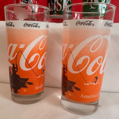 Vintage Coca-Cola Classic Sports Drinking Glasses - Set of 5