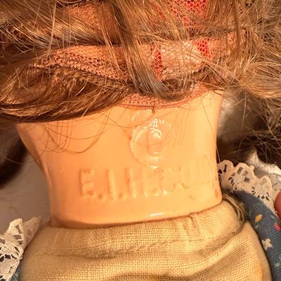 Sale Photo Thumbnail #392: Hair, extra clothes shown were original items when doll was bought. 
Eyes open when upright closed when laying down.