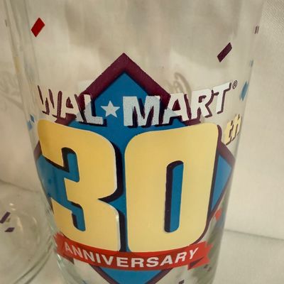 Vintage 3 Walmart 30th Anniversary & 3 McDonald's Coca-Cola Drinking Glasses