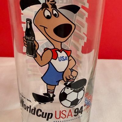 Set of 6 Vintage Coca-Cola Drinking Glasses - FIFA 1994 World Cup & Active Polar Bears